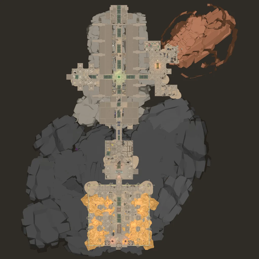 Mapa completo de Mazmorra Enana